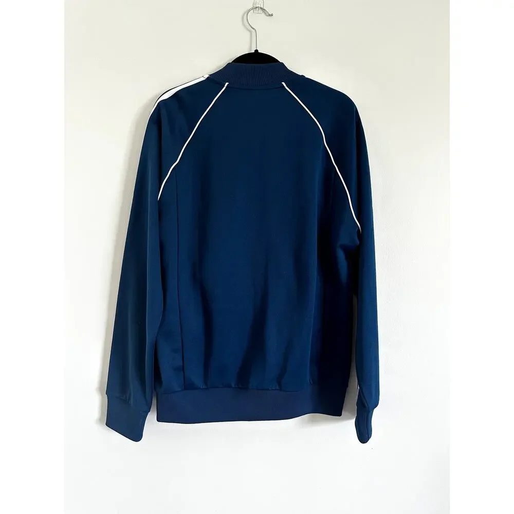 Adidas Originals SST Track Jacket Marine Blue White Stripe Men's Size M